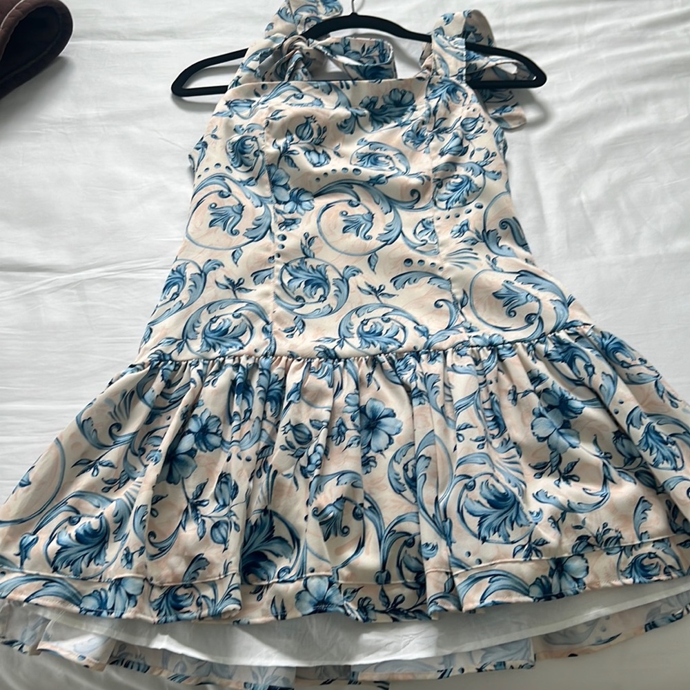 Blue Aguabendita x Revolve Pattern Mini Dress